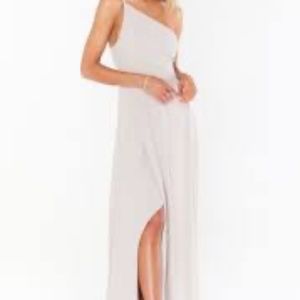 Mumu Shannon One Shoulder Dress ~ Show Me the Ring Crisp